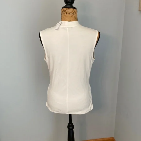Banana Republic NWT Cream Wrap Effect Blouse Women Size M - Picture 3 of 9